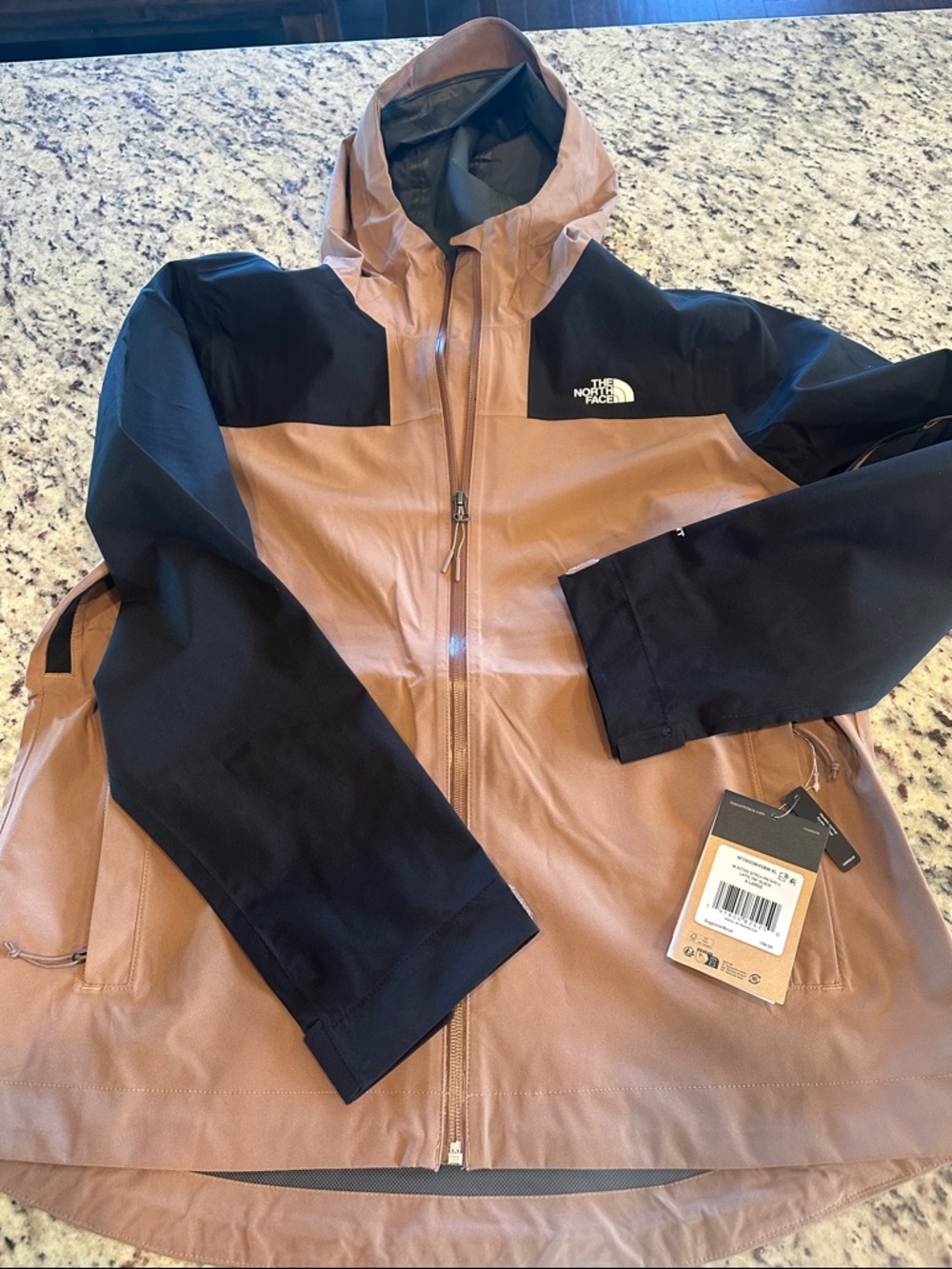 The North Face Active Stretch Rain Jacket - Brown & Black